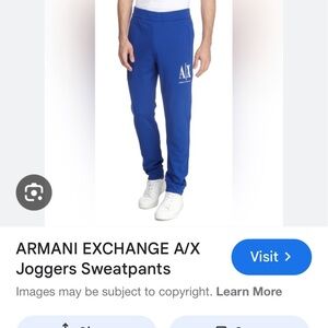 Armani Exchange Royal Blue Jogger Pants